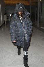 RIHANNA at Charles Ge Daulle Airport in Paris 01/23/2016