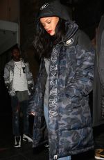 RIHANNA at Project Club LA in Hollywood 12/23/2015