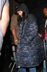 RIHANNA at Project Club LA in Hollywood 12/23/2015