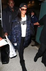 RIHANNA Returns at LAX from Paris 01/23/2016