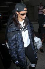 RIHANNA Returns at LAX from Paris 01/23/2016