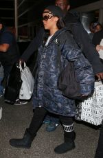 RIHANNA Returns at LAX from Paris 01/23/2016