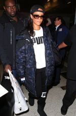 RIHANNA Returns at LAX from Paris 01/23/2016
