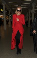 RITA ORA Arrives in London on Eurostar Train from Paris 01/26/2016