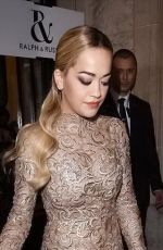 RITA ORA at Ralph & Russo Haute Couture Fashion Show in Paris 01/24/2016