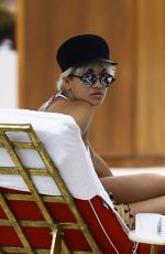 RITA ORA in Bikini Top at a Pool in Miami 01/03/2016