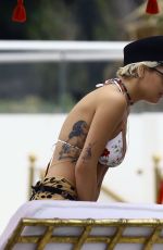 RITA ORA in Bikini Top at a Pool in Miami 01/03/2016