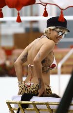 RITA ORA in Bikini Top at a Pool in Miami 01/03/2016