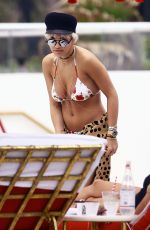 RITA ORA in Bikini Top at a Pool in Miami 01/03/2016