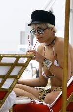 RITA ORA in Bikini Top at a Pool in Miami 01/03/2016