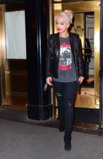 RITA ORA Leaves The Carlyle Hotel in New York 01/08/2016