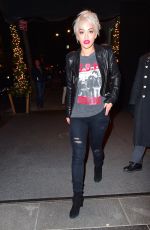 RITA ORA Leaves The Carlyle Hotel in New York 01/08/2016