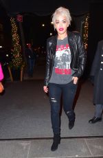 RITA ORA Leaves The Carlyle Hotel in New York 01/08/2016