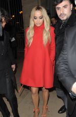 RITA ORA Night Out in Paris 01/24/2016