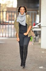 ROCHELLE HUMES Leaves Good Morning Britain Show in London 01/14/2016