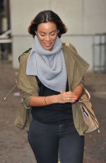 ROCHELLE HUMES Leaves Good Morning Britain Show in London 01/14/2016