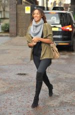 ROCHELLE HUMES Leaves Good Morning Britain Show in London 01/14/2016