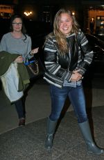 RONDA ROUSEY Arrives at Her Gotel in New York 01/18/2016