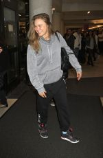 RONDA ROUSEY at LAX Airport in Los Angeles 01/15/2016