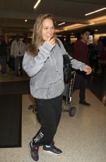 RONDA ROUSEY at LAX Airport in Los Angeles 01/15/2016