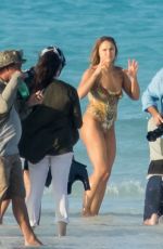 RONDA ROUSEY in Body Paint at Sports Illustrated Photoshoot in Bahamas, January 2016
