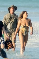 RONDA ROUSEY in Body Paint at Sports Illustrated Photoshoot in Bahamas, January 2016