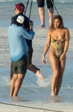 RONDA ROUSEY in Body Paint at Sports Illustrated Photoshoot in Bahamas, January 2016