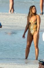 RONDA ROUSEY in Body Paint at Sports Illustrated Photoshoot in Bahamas, January 2016