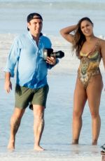RONDA ROUSEY in Body Paint at Sports Illustrated Photoshoot in Bahamas, January 2016