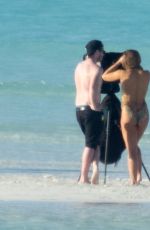 RONDA ROUSEY in Body Paint at Sports Illustrated Photoshoot in Bahamas, January 2016