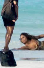 RONDA ROUSEY in Body Paint at Sports Illustrated Photoshoot in Bahamas, January 2016