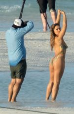 RONDA ROUSEY in Body Paint at Sports Illustrated Photoshoot in Bahamas, January 2016