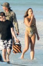 RONDA ROUSEY in Body Paint at Sports Illustrated Photoshoot in Bahamas, January 2016