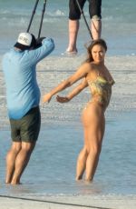 RONDA ROUSEY in Body Paint at Sports Illustrated Photoshoot in Bahamas, January 2016