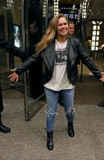 RONDA ROUSEY in Ripped Jeans at Her Hotel in New York 01/19/2016