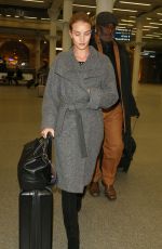 ROSIE HUNTINGTON-WHITELEY Arrives at Heathrow Airport in London 01/28/2016