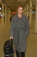 ROSIE HUNTINGTON-WHITELEY Arrives at Heathrow Airport in London 01/28/2016