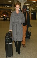 ROSIE HUNTINGTON-WHITELEY at St. Pancras Train Station in London 01/28/2016