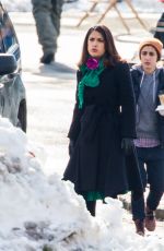 SALMA HAYEK at Drunk Parents Set in New York 01/26/2016