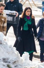 SALMA HAYEK at Drunk Parents Set in New York 01/26/2016
