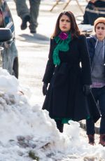 SALMA HAYEK at Drunk Parents Set in New York 01/26/2016