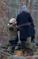 SALMA HAYEK on the Set of Drunk Parents in Nyack 01/15/2016