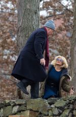 SALMA HAYEK on the Set of Drunk Parents in Nyack 01/15/2016