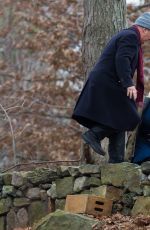 SALMA HAYEK on the Set of Drunk Parents in Nyack 01/15/2016