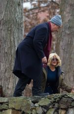 SALMA HAYEK on the Set of Drunk Parents in Nyack 01/15/2016