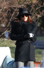 SALMA HAYEK on the Set of Drunk Parents Movie with Alec Baldwin in New York 01/22/2016