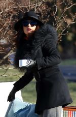 SALMA HAYEK on the Set of Drunk Parents Movie with Alec Baldwin in New York 01/22/2016