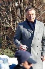 SALMA HAYEK on the Set of Drunk Parents Movie with Alec Baldwin in New York 01/22/2016