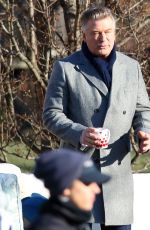 SALMA HAYEK on the Set of Drunk Parents Movie with Alec Baldwin in New York 01/22/2016