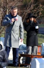 SALMA HAYEK on the Set of Drunk Parents Movie with Alec Baldwin in New York 01/22/2016